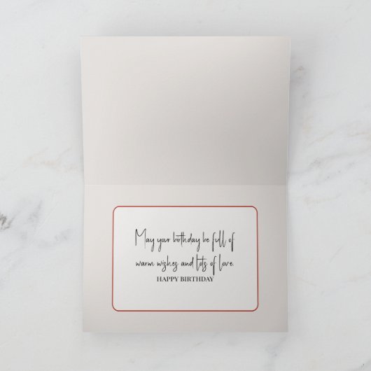 Carte Café D'Anniversaire Sur Couverture D'Hiver (Intérieur)