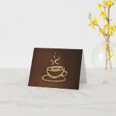 Carte Café Dans Ma Coupe (Fleur jaune)