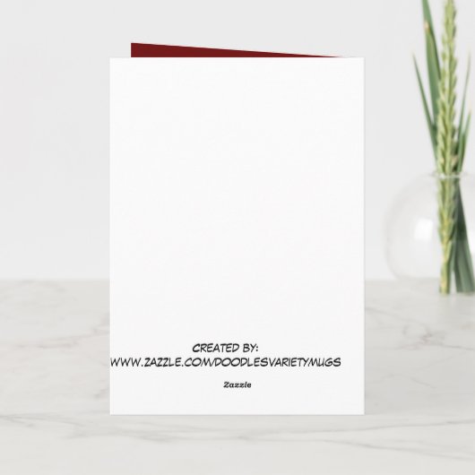 Carte café de Noël (Dos)