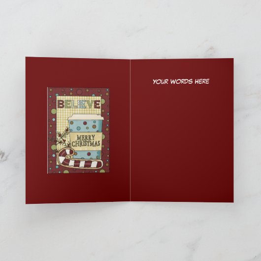 Carte café de Noël (Intérieur)