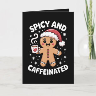 Carte Café de Noël épicé et caféiné au pain d'épice