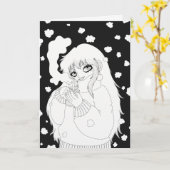 Carte Café d'hiver (Fleur jaune)
