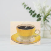Carte Café d'illustration vintage en Coupe Jaune (Debout devant)