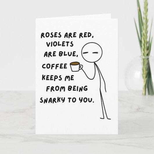 Carte Café drôle et sarcastique (Devant)
