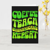 Carte Café Enseigner Shenanigans Répéter Enseignant St P (Fleur jaune)