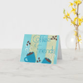 Carte Café et amis (Fleur jaune)