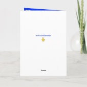 Carte Café et amis bleu et jaune Anniversaire (Dos)