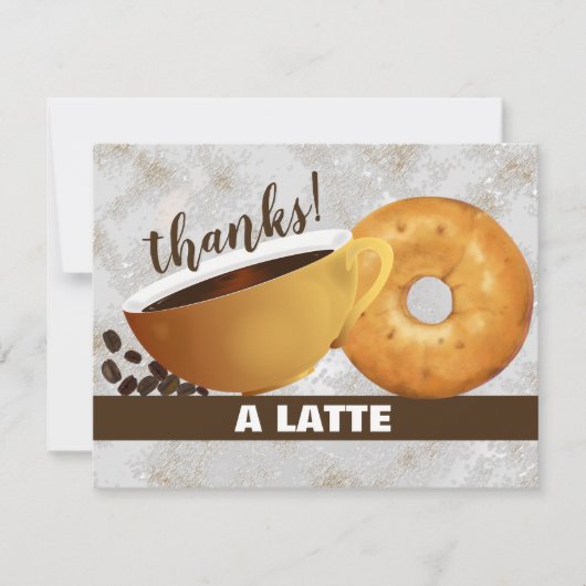 Carte Café et Bagel | Note Merci (Devant)
