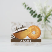 Carte Café et Bagel | Note Merci (Debout devant)