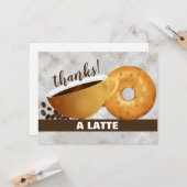 Carte Café et Bagel | Note Merci (Devant/Arrière en situation)