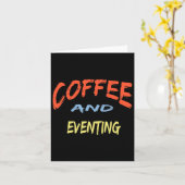Carte Café Et Événement - Drôle Évasion Cheval Équitatio (Fleur jaune)
