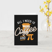 Carte Café Et Pi - Pi Day Enseignant Scientifique (Fleur jaune)