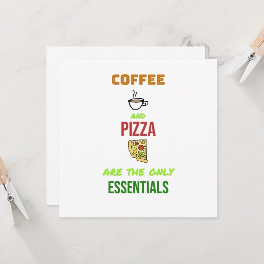 Carte Café et pizza (Devant/Arrière en situation)