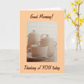 CARTE CAFÉ ET SALUT D'ANNIVERSAIRE AUJOURD'HUI (Fleur jaune)