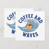 Carte Café et Vagues (Devant / Derrière)