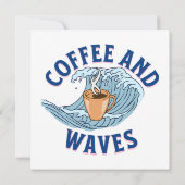 Carte Café et Vagues (Dos)