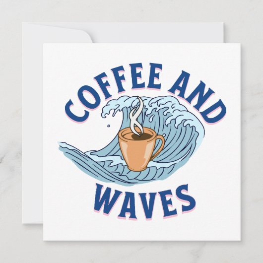 Carte Café et Vagues (Devant)