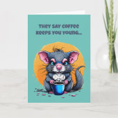 Carte Café Garde Jeune Anniversaire (Devant)
