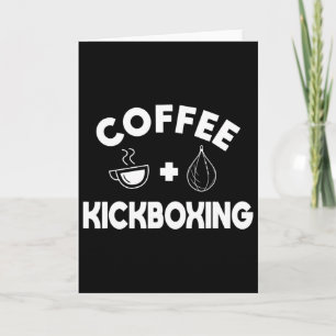 Carte Café + Kickboxing Kickboxeur Karaté Boxe Combattan