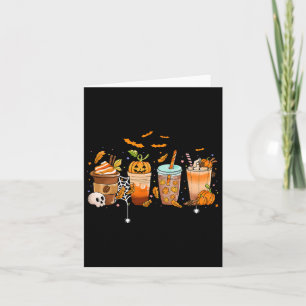 Carte Café Latte Halloween Thanksgiving Automne Citrouil