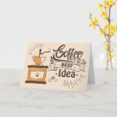 Carte Café Lover Café Est La Meilleure Idée (Fleur jaune)