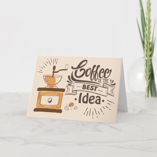 Carte Café Lover Café Est La Meilleure Idée (Devant)