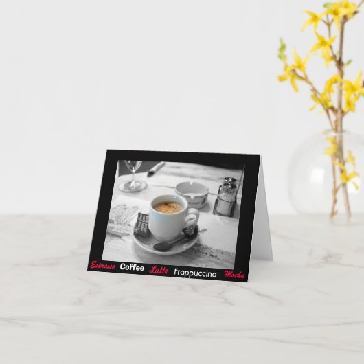 Carte … Café Mmm (Fleur jaune)