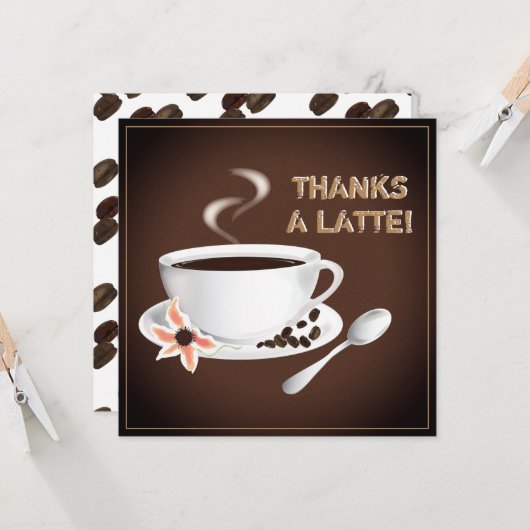 Carte Café | Note Merci (Devant/Arrière en situation)