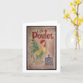Carte Cafe Poulet (Fleur jaune)
