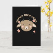 Carte Café Puis Vaches (Fleur jaune)