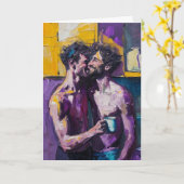 Carte Café Purple Passion Embrasse (Fleur jaune)