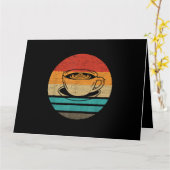 Carte Café Retro Style Vintage (Fleur jaune)