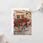 Carte "Café rue Norvins, Montmartre" Paris (Devant/Arrière en situation)