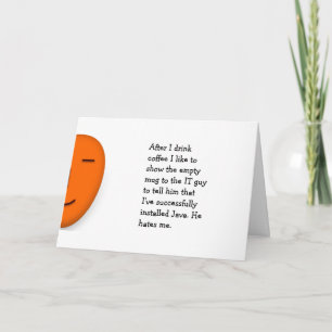 Carte Café.. Spécialiste informatique.. Java.. Blague de