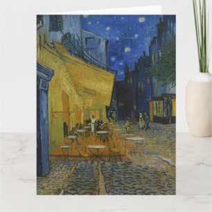 Carte Café Terrasse à la nuit par Vincent van Gogh