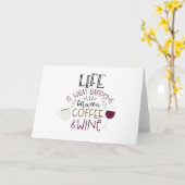 Carte Café & Vin (Fleur jaune)