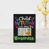 Carte Cafétéria Déjeuner Dame Enfant Nutrition Est Mon E (Fleur jaune)