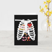 Carte Cage de côtes X-ray Candy drôle Costume d'Hallowee (Fleur jaune)