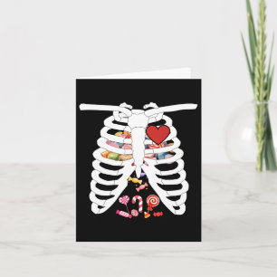 Carte Cage de côtes X-ray Candy drôle Costume d'Hallowee