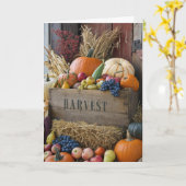 Carte Cage de récolte de Thanksgiving (Fleur jaune)