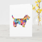 Carte Cairn Terrier (Fleur jaune)