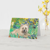 Carte Cairn Terrier 4 - Irises (Fleur jaune)