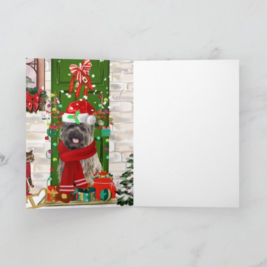 Carte Cairn Terrier chien Noël (Intérieur)