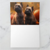 Carte Cairn Terrier Chiot Automne Citrouille de plaisir (Intérieur)
