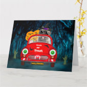 Carte Cairn Terrier Conduisant une Voiture Épouvantable  (Fleur jaune)