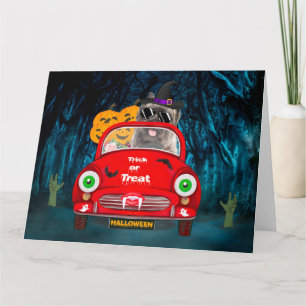 Carte Cairn Terrier Conduisant une Voiture Épouvantable 