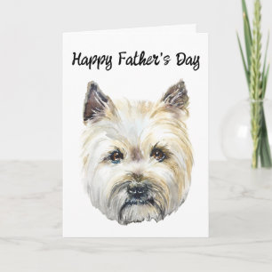 Carte Cairn Terrier Editable Chien Fête des pères papa