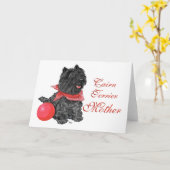 Carte Cairn Terrier Fête des mères (Fleur jaune)