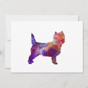 Carte Cairn Terrier in watercolor