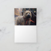 Carte Cairn Terrier période de fêtes de Noël (Intérieur)